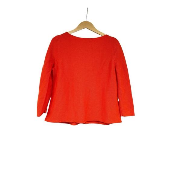 COS Merino Wool Orange A-Line Sweater Jumper Top Womens Medium - Picture 4 of 9